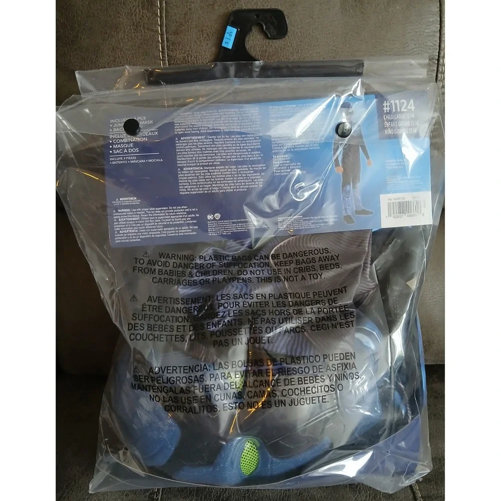NEW DC Comics Blue Beetle Costume Lights Up Child Large‎ (12-14) Halloween #741